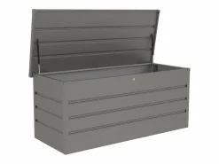 Clearance Vente-unique Arcón de jardín de acero galvanizado , volumen: 750L, TOMASO Gris