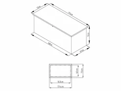 Clearance Vente-unique Arcón de jardín de acero galvanizado , volumen: 750L, TOMASO Gris