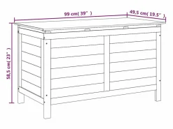 Clearance Arcón de jardín madera maciza abeto 99x49,5x58,5 cm Baúl De Jardín