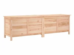 Discount vidaxl Arcón de jardín madera maciza abeto 198,5x50x56,5 cm Color natural claro