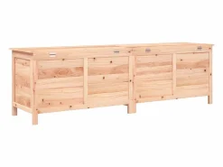 Discount vidaxl Arcón de jardín madera maciza abeto 198,5x50x56,5 cm Color natural claro