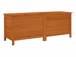 Sale Arcón de jardín madera maciza abeto marrón 150x50x56,5 cm Baúl De Jardín