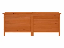 Sale Arcón de jardín madera maciza abeto marrón 150x50x56,5 cm Baúl De Jardín