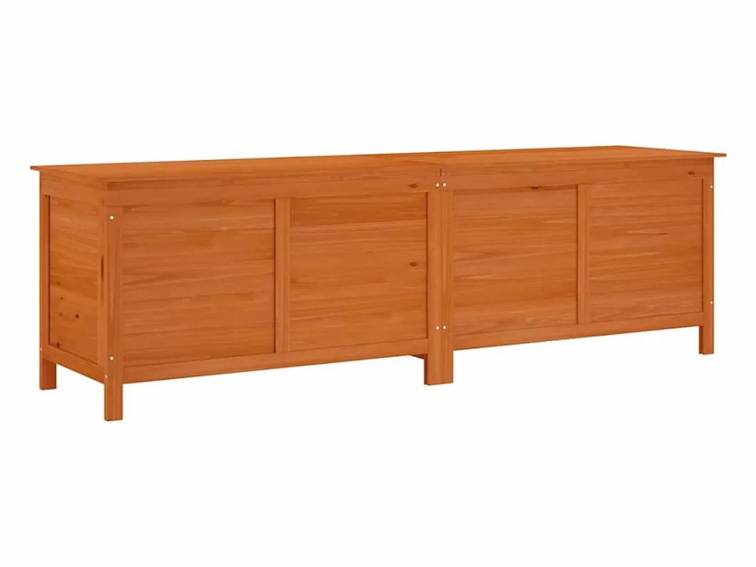 vidaxl Arcón de jardín madera maciza abeto marrón 198,5x50x56,5 cm