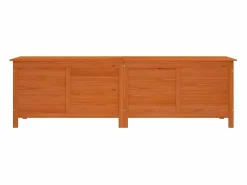 vidaxl Arcón de jardín madera maciza abeto marrón 198,5x50x56,5 cm