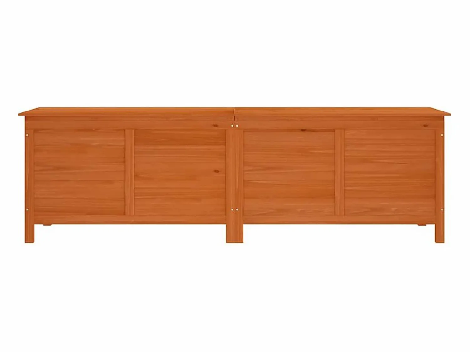 vidaxl Arcón de jardín madera maciza abeto marrón 198,5x50x56,5 cm