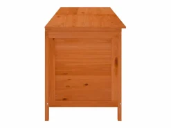 vidaxl Arcón de jardín madera maciza abeto marrón 198,5x50x56,5 cm