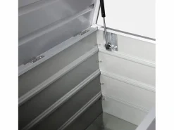 Outlet Sweeek Arcón de jardín metálico de 285l gris aluminio Gris claro