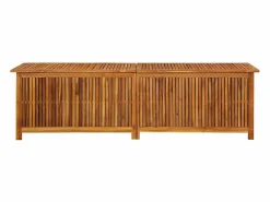 Arcón de jardín 200x50x58 cm Madera maciza de acacia