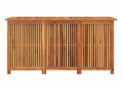 Hot Arcón de jardín 150x80x75 cm madera maciza de acacia Marru00f3n