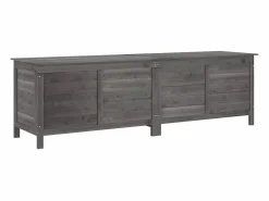 Hot Arcón jardín madera maciza abeto 198,5x50x56,5cm Baúl De Jardín