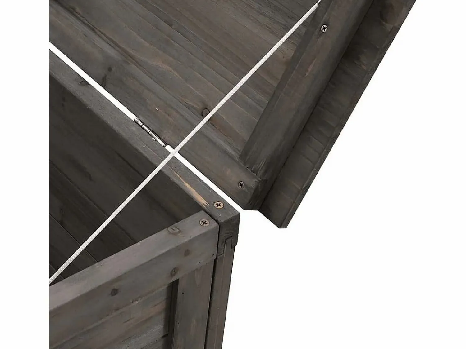 vidaxl Arcón jardín madera maciza abeto 150x50x56,5 cm