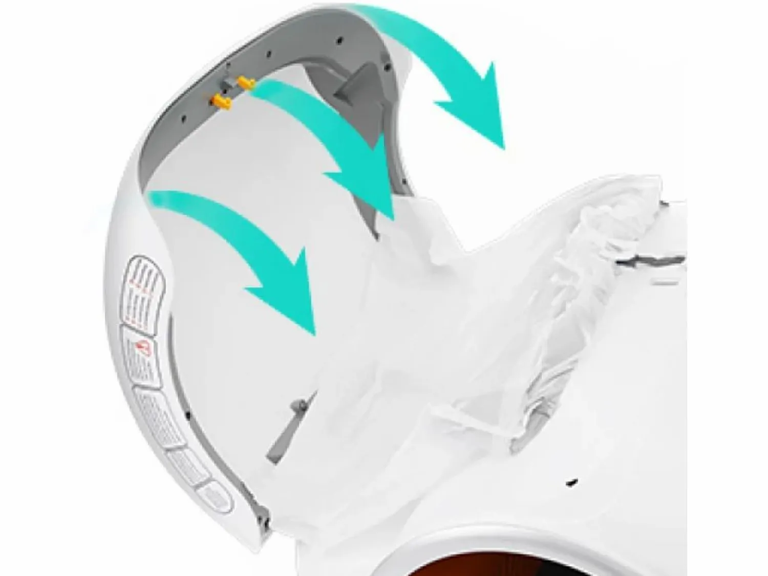 Arenero para gatos de autolimpieza adaptativa de 65L para varios gatos.
