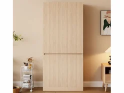 Outlet Armario 70 × 40 × 170 cm - modelo de doble puerta con amplios compartimentos de almacenamiento - madera Muebles Niño