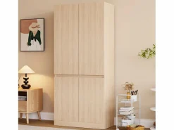Outlet Armario 70 × 40 × 170 cm - modelo de doble puerta con amplios compartimentos de almacenamiento - madera Muebles Niño