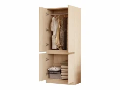 Outlet Armario 70 × 40 × 170 cm - modelo de doble puerta con amplios compartimentos de almacenamiento - madera Muebles Niño