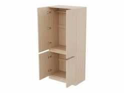 Outlet Armario 70 × 40 × 170 cm - modelo de doble puerta con amplios compartimentos de almacenamiento - madera Muebles Niño