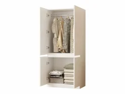 Clearance Armario 70 × 40 × 170 cm - modelo de doble puerta con amplios compartimentos de almacenamiento - Blanco