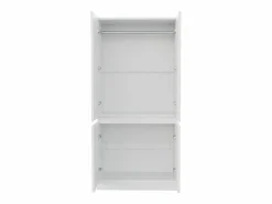 Clearance Armario 70 × 40 × 170 cm - modelo de doble puerta con amplios compartimentos de almacenamiento - Blanco