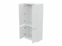 Clearance Armario 70 × 40 × 170 cm - modelo de doble puerta con amplios compartimentos de almacenamiento - Blanco