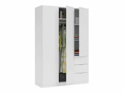 Online Armario 3 puertas abatibles 3 cajones acabado . 180cm(alto). 121cm(ancho). 52cm(fond Blanco