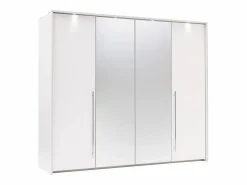 Vente-unique Armario 2 puertas con espejo y LEDs 255 cm color INGINA