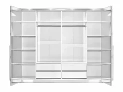 Vente-unique Armario 2 puertas con espejo y LEDs 255 cm color INGINA