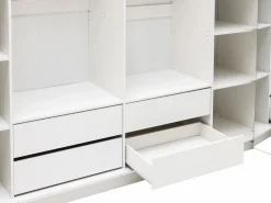 Vente-unique Armario 2 puertas con espejo y LEDs 255 cm color INGINA