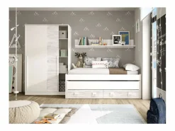 Outlet Armario 2 puertas correderas aglomerado 200x120x50cm Armario