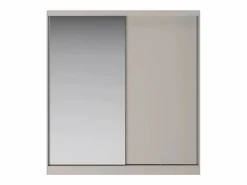 Outlet Vente-unique Armario 2 puertas correderas con espejo An200 cm - OCHIRA Beige