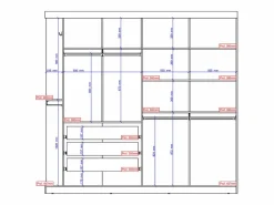 Vente-unique Armario 2 puertas correderas natural y blanco marfil ADALRIK II