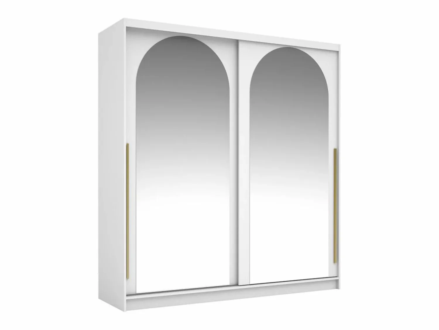 Vente-unique Armario 2 puertas correderas - Con espejos - L200 cm - Color: - ALVARENO