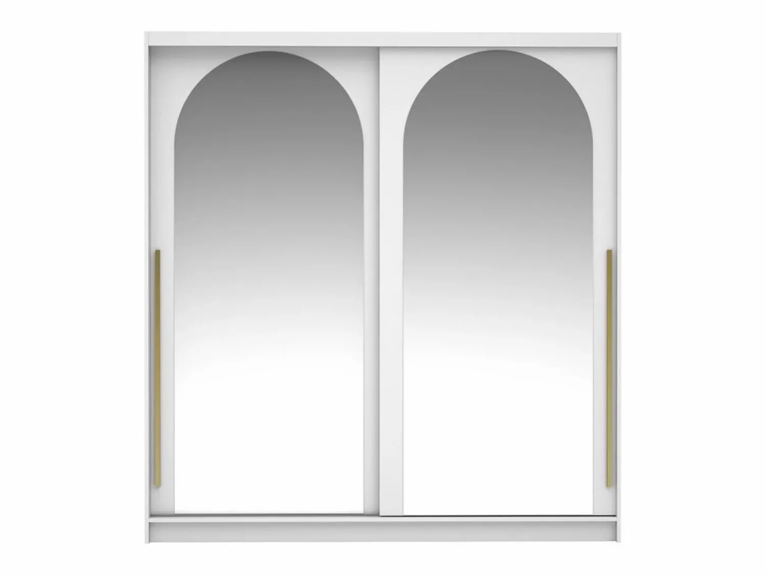 Vente-unique Armario 2 puertas correderas - Con espejos - L200 cm - Color: - ALVARENO