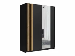 Online Armario 2 puertas correderas con espejo L200 cm color y natural - CALELA Armario
