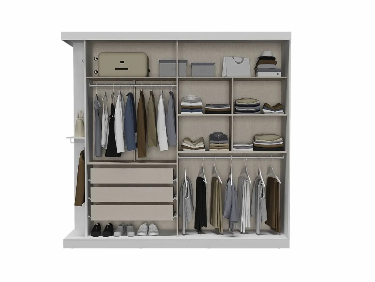 Outlet Vente-unique Armario 2 puertas correderas de color - ADALRIK II Blanco