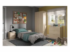 Loungitude Armario 2 puertas 180x81x52 cm roble 81X180X52 CM Color natural claro