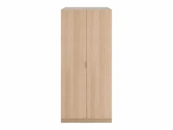 Loungitude Armario 2 puertas 180x81x52 cm roble 81X180X52 CM Color natural claro