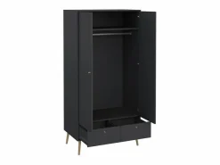 Online Armario 2 puertas y 2 cajones con patas de madera H200,1 cm - TARP Mueble Perchero