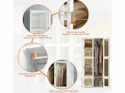 Hot Armario 69 x 170 x 50 cm (An x Al x Pr) Fácil montaje Armario con puertas magnéticas Armario Abierto, Vestidor