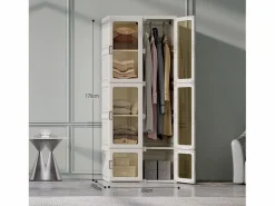 Hot Armario 69 x 170 x 50 cm (An x Al x Pr) Fácil montaje Armario con puertas magnéticas Armario Abierto, Vestidor