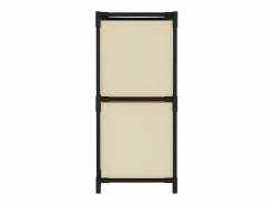 Outlet vidaxl Armario almacenaje de acero con 4 cestas tela 63x30x71 cm Crema