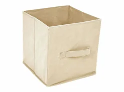 Outlet vidaxl Armario almacenaje de acero con 4 cestas tela 63x30x71 cm Crema