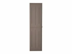 vidaxl Armario almacenaje de jardín PP apariencia madera 65x45x172 cm Marru00f3n