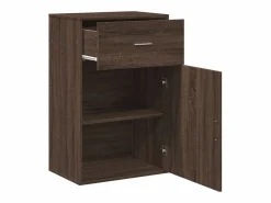 vidaxl Armario almacenaje madera ingeniería marrón roble 56,5x39x90 cm