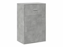 New Armario almacenaje madera ingeniería hormigón 56,5x39x90cm Cajonera De Escritorio