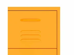 Outlet vidaxl Armario almacenamiento acero mostaza 80x35x101,5 cm Amarillo