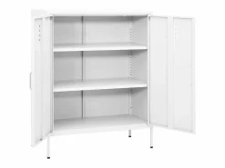 vidaxl Armario almacenamiento acero 80x35x101,5 cm Blanco