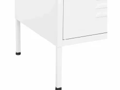 vidaxl Armario almacenamiento acero 80x35x101,5 cm Blanco