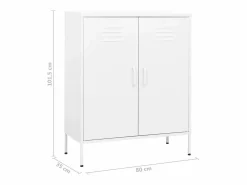 vidaxl Armario almacenamiento acero 80x35x101,5 cm Blanco