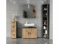 Vicco Armario alto esquinero antracita/artisan 33x33x192 irma